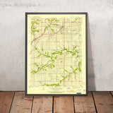 Old Map of Overland Park, Kansas by USGS, 1935 – Lenexa, Oxford & Cleveland Hock