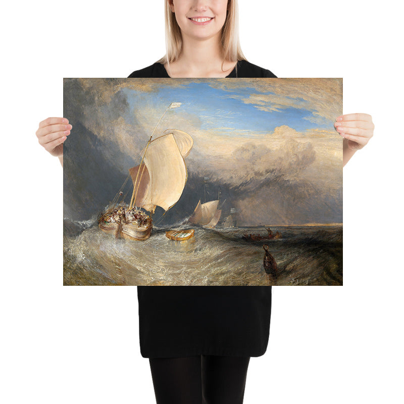 Barche da pesca con venditori che contrattano per il pesce di Turner, 1837 