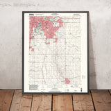 Map of Urbana, Illinois by USGS, 1998 – Champaign & University of Illinois