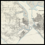 Personalised Old Map of Gosport