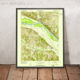 Old Map of Rocheport, Missouri by USGS, 1952 – Missouri River Valley & Railways