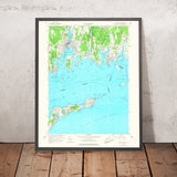 Old Map of Mystic, Connecticut by USGS, 1958 – Stonington, Mystic Seaport & Long Island Sound