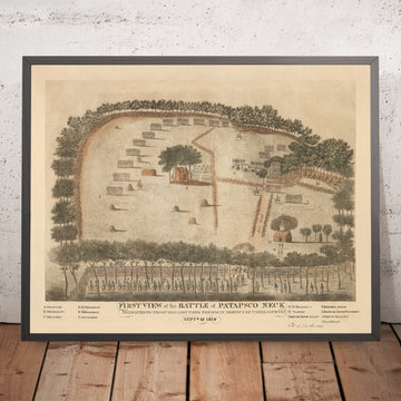 La Batalla de Patapsco Neck por Dulac, 1814: La Guerra de 1812, EE. UU. vs. Reino Unido 