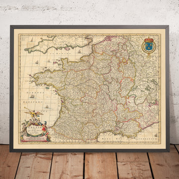 Vecchia mappa della Francia: &