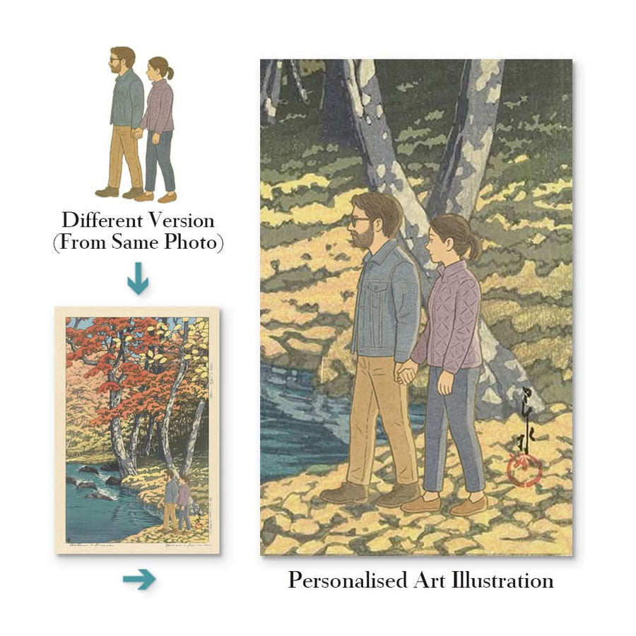 Arte giapponese personalizzata: carica la tua foto e ti metteremo sotto i fiori di ciliegio 