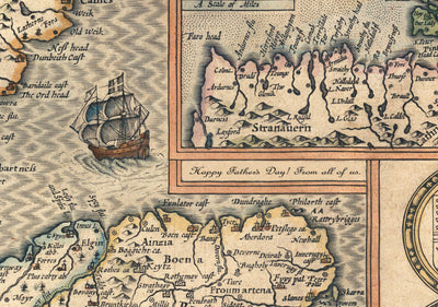 Ancienne carte de l'Algarve et de Gibraltar en 1742 par Nicolas de Fer - Cadix, Malaga, Séville, Marbella, Lisbonne, Portugal, Espagne