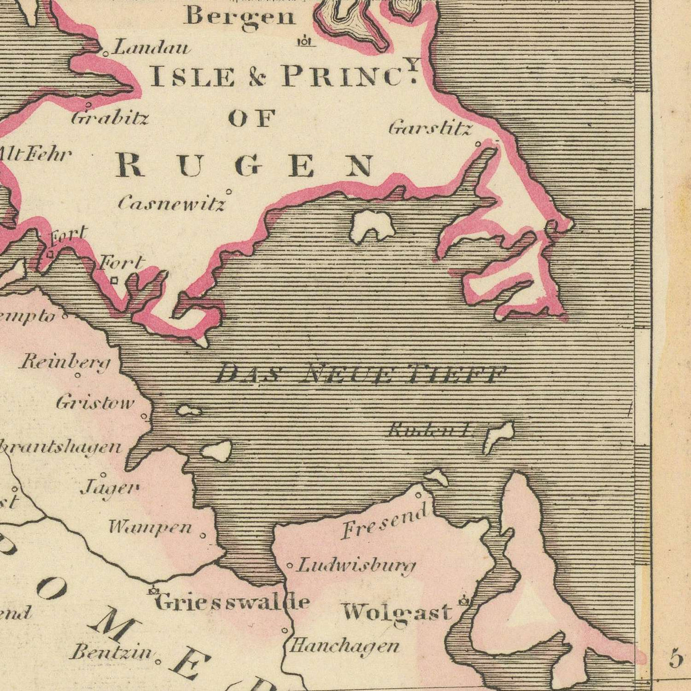 Old Map of Lower Saxony by Lizars, 1828: Berlin, Hanover, Elbe River, Harz Mountains, North Sea