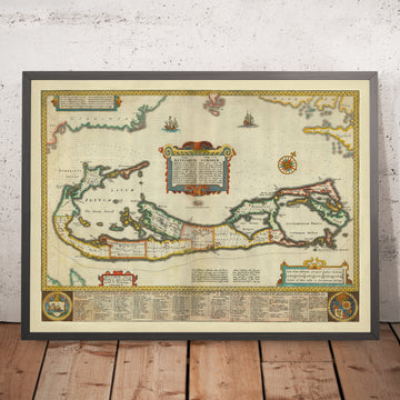 Alte Karte von Bermuda von Speed, 1627: Hamilton, St. George&