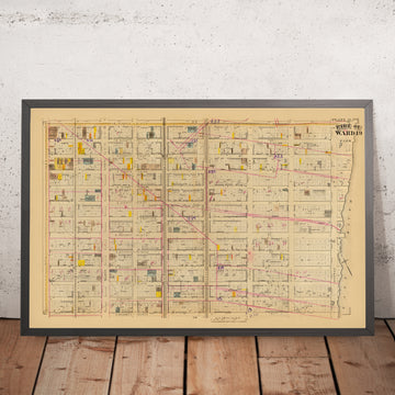 Alte Karte des Upper East Side, NYC von Bromley, 1879: Bezirk 19, East 74th bis East 86th Streets 