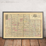 Alte Karte von Clinton, Bezirk 22, NYC, 1879: Hells Kitchen, Columbus Circle, Roosevelt Hospital, Central Park 