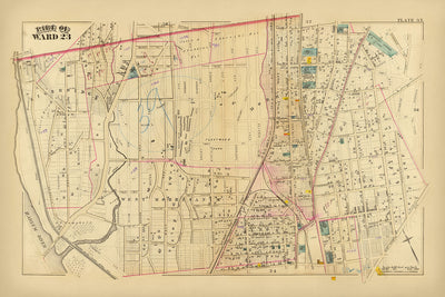 Old Map of the Bronx, NYC by Bromley, 1879: Highbridge, West Morrisania, Melrose, Fleetwood Park, Schuetzen Park