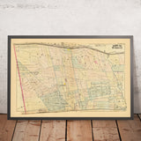 Mappa antica del Bronx, NYC di Bromley, 1879: South Fordham, Mount Hope, Upper Morrisania, Fordham, fiume Harlem 