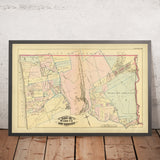 Alte Karte der Bronx, NYC von Bromley, 1879: Woodlawn Cemetery, Van Cortlandt Lake, Mount St. Vincent 