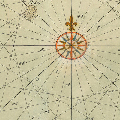 Old Chart of Jakarta (Batavia) by van Keulen, 1778: Onrust Island, Thousand Islands, Indonesia