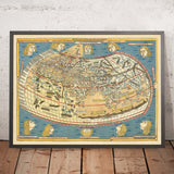 Carte ancienne rare du monde par Ptolémée, 1486 : L'un des premiers atlases mondiaux 