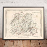 Mappa antica della Contea di Laois (Queen's) di Samuel Lewis, 1844: Abbeyleix, Ballybrittas, Durrow, Mountmellick, Stradbally 