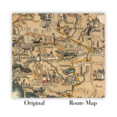 Personalised Route Map: Custom Road Trip or Hiking Map