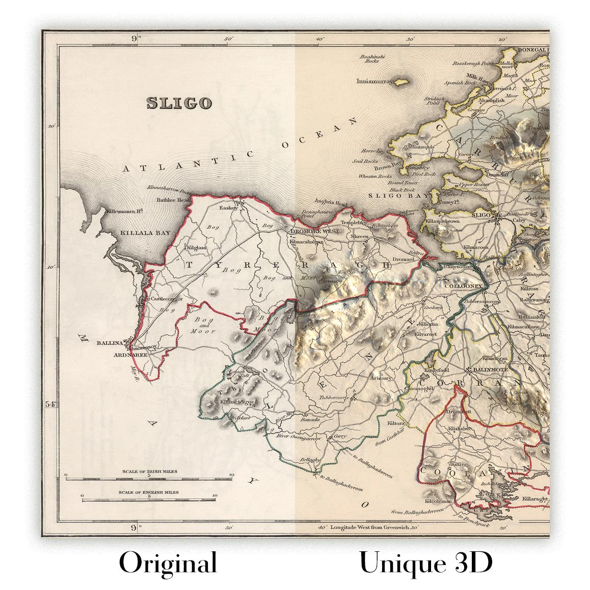 Image showing the difference between an Original map and a map that has undergone the Unique 3D transformation