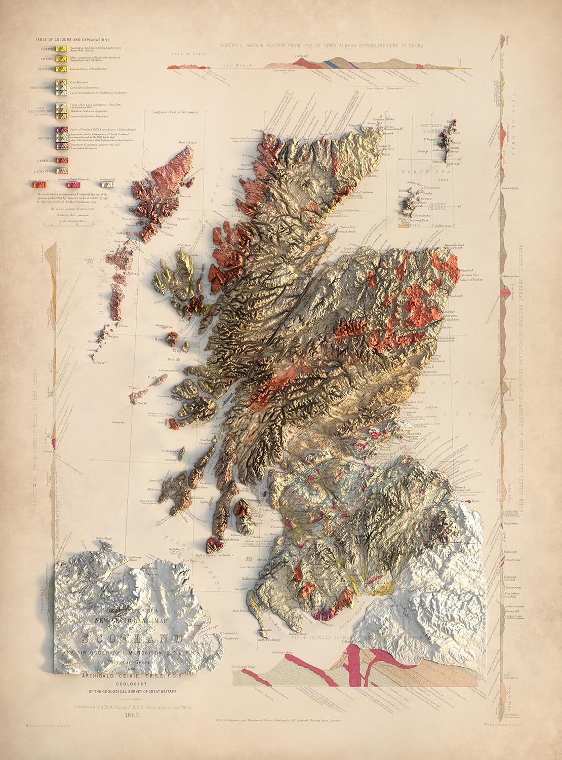 Image showing the difference between an Original map and a map that has undergone the Unique 3D transformation