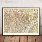 Old Birdseye Map of Seville by Loeches & Navarro, 1964: Cathedral, Alcázar, Bullring, Torre del Oro, Triana.