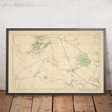 Ancienne carte du nord-ouest de Londres, 1900 : Harrow, Wembley, Greenford, Alperton, Sudbury 