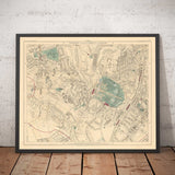 Alte Farbkarte von Südost-London, 1891 - Norwood, Crystal Palace, Penge, Sydenham - SE27, SE19, SE20, SE26 