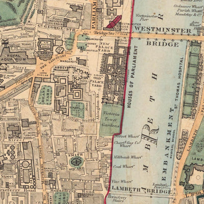 Carte personnalisée de Londres par Edward Stanford, 1862 - Design & Faire votre propre ancienne carte
