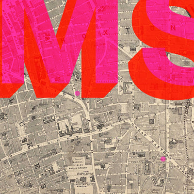 Personalised Pop Art Map: Screenprint Style Word Art
