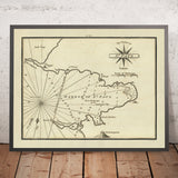 Antiguo puerto de San Pablo en Malta Carta Náutica por Heather, 1802: Sondeos, Faros 