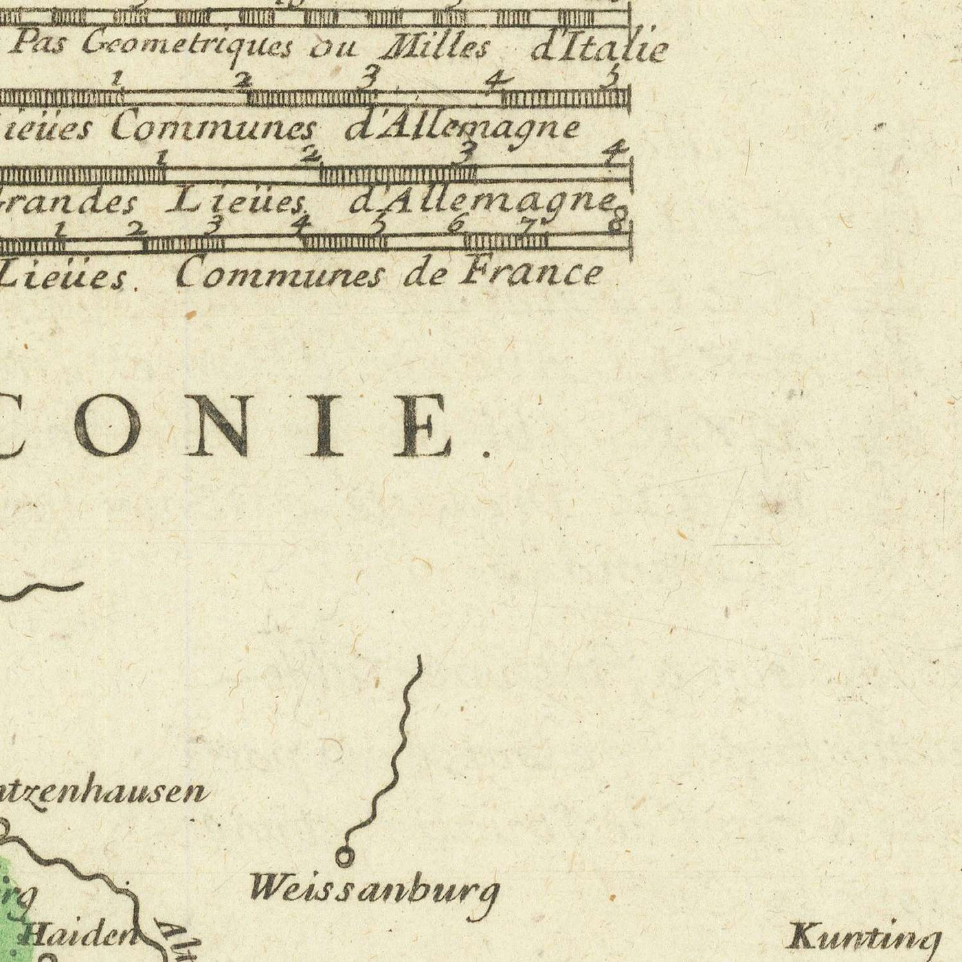 Alte Karte von Schwaben von Sanson, 1703: Stuttgart, Heidelberg, Augsburg, Schwarzwald, Rhein