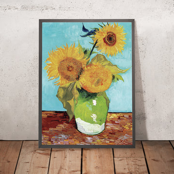 Vase with Three Sunflowers by Vincent Van Gogh, 1888