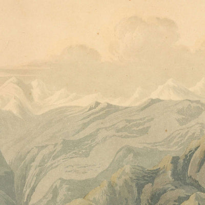 Erste Sicht auf den Himalaya durch Europäer, Robert Havell & James Fraser, 1820 