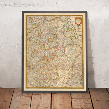 Antica mappa della Vestfalia di Visscher, 1690: Amburgo, Brema, Hannover, Colonia, Dortmund 