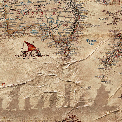 The 'sepia' version of the map