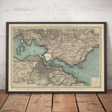 Mappa personalizzata antica dei Paesi Bassi - Crea la tua mappa topografica dell'Ufficio Kadaster degli anni 1800 
