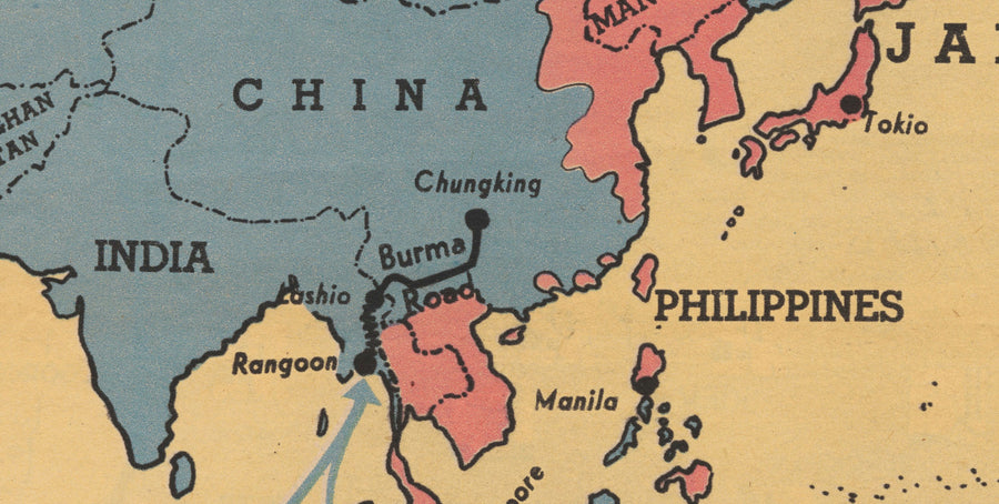 Armes alliées "Made in USA", 1942 - Ancienne carte de propagande de la Seconde Guerre mondiale