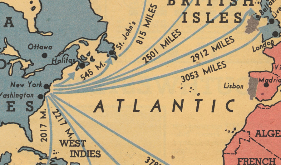 Armes alliées "Made in USA", 1942 - Ancienne carte de propagande de la Seconde Guerre mondiale