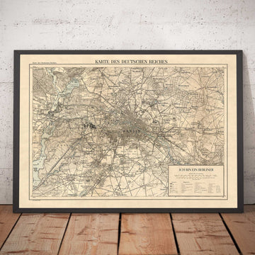 Benutzerdefinierte alte Karte von Deutschland - Erstellen Sie Ihr eigenes Reichsaufnahme-Diagramm der 1800er Jahre (Reichsamt für Landesaufnahme) 