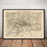 Carte ancienne personnalisée de l'Allemagne - Créez votre propre tableau d'enquête du Reich des années 1800 (Reichsamt für Landesaufnahme) 