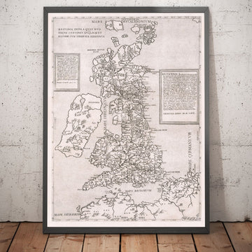 Très ancienne carte des îles britanniques, 1562 par George Lily - Première vraie carte de Grande-Bretagne et d&
