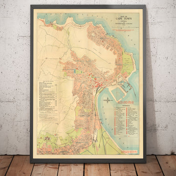 Ancienne carte du Cap, 1935 par les Chemins de fer sud-africains - Mother City, Clifton, Camp Bay, Sea Point
