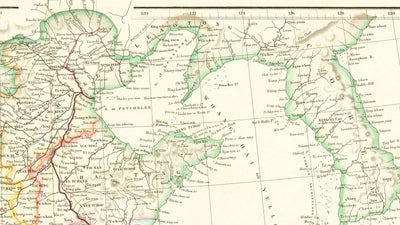 Alte Karte von China, 1840 von Arrowsmith - Korea, Kanton, Peking, Chinesisch-Britische Maccartney-Botschaft, Qianlong-Kaiser