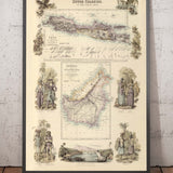 Antiguo mapa de las Indias Orientales Holandesas en 1872 por Fullarton - Borneo, Java, Indonesia, Colonialismo, Océano Índico