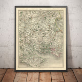Old Map of Hampshire & Isle of Wight in 1794 by John Cary - Portsmouth, Southampton, Chichester, Havant