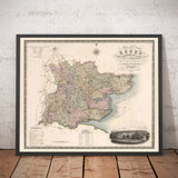 Old Map of Essex, 1831 by Greenwood & Co. - Southend, Colchester, Chelmsford, Romford, Dagenham, Brentwood, Basildon