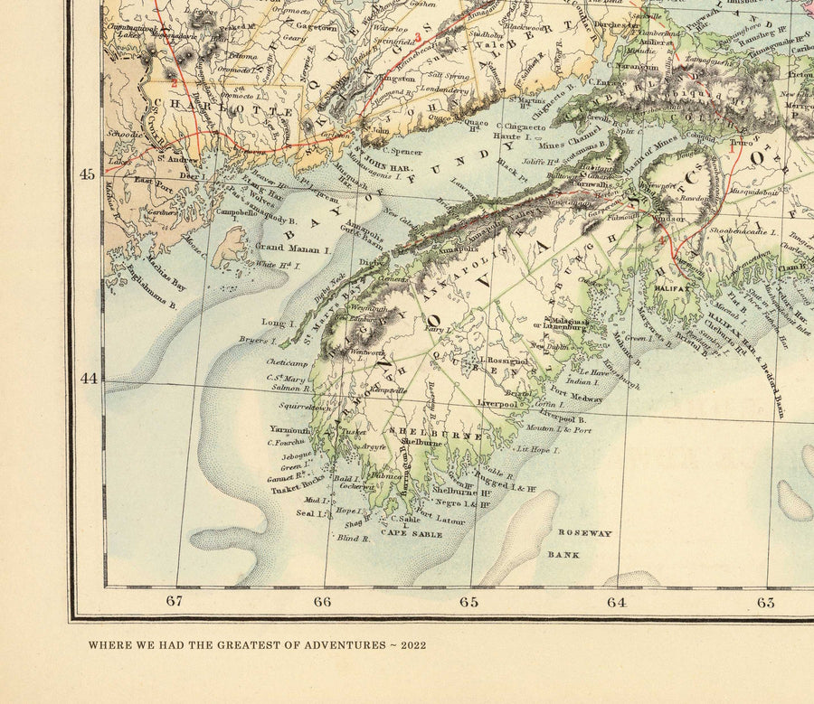 Mappa antica di Atlantic City, New Jersey, nel 1891 di AY Lee - Boardwalk, Pacific, Baltic, Atlantic, Delaware Avenue 