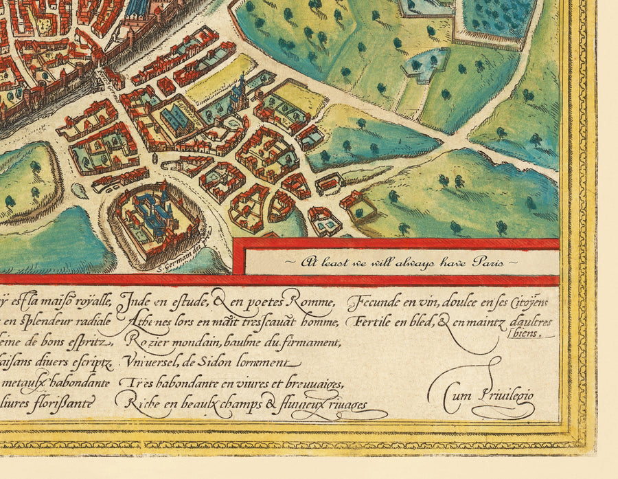 Vecchia mappa di Berna nel 1645 di Merian Matthaus - 300° anniversario della Confederazione svizzera 