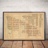 Old Map of Hell's Kitchen & Midtown West, NYC 1872 - Clinton, Manhattan Streets, Heritage Farm, 39th to 48th St