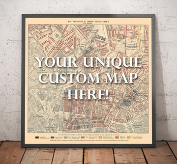 Mappa della povertà personalizzata di Londra di Charles Booth, 1898-9 