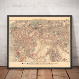 Karte der Londoner Armut 1898-9, außerhalb des südlichen Bezirks, von Charles Booth - Oval, Brixton, Herne Hill, Lambeth - SW8, SW9, SW2, SE5, SE24, SE22, SE15 